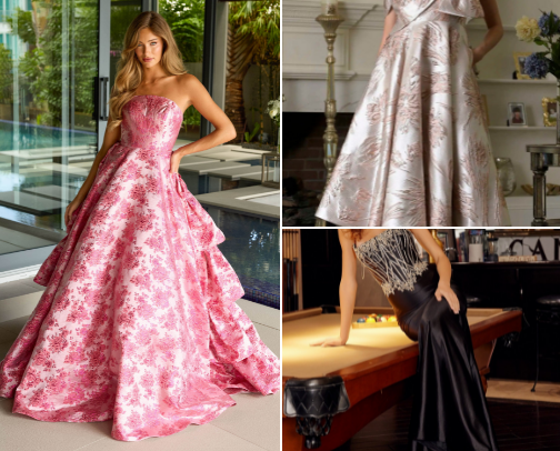 Prom dresses. cover photo collage