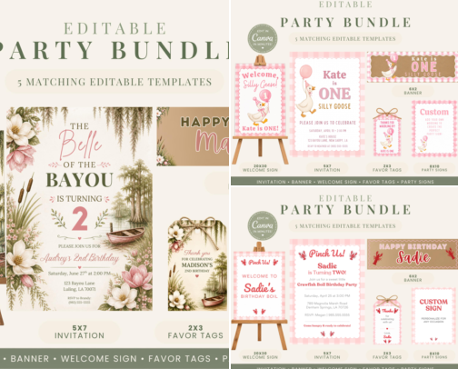 Girls’ Birthday Party Ideas • Sweet, Southern & Fun Themes cover photo collage