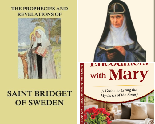 St. Bridget of Sweden: My Favorite Books, Prayers & Pilgrimage Inspiration cover photo collage