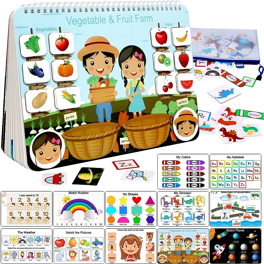 Preschool activity toys for homeschooling cover photo collage
