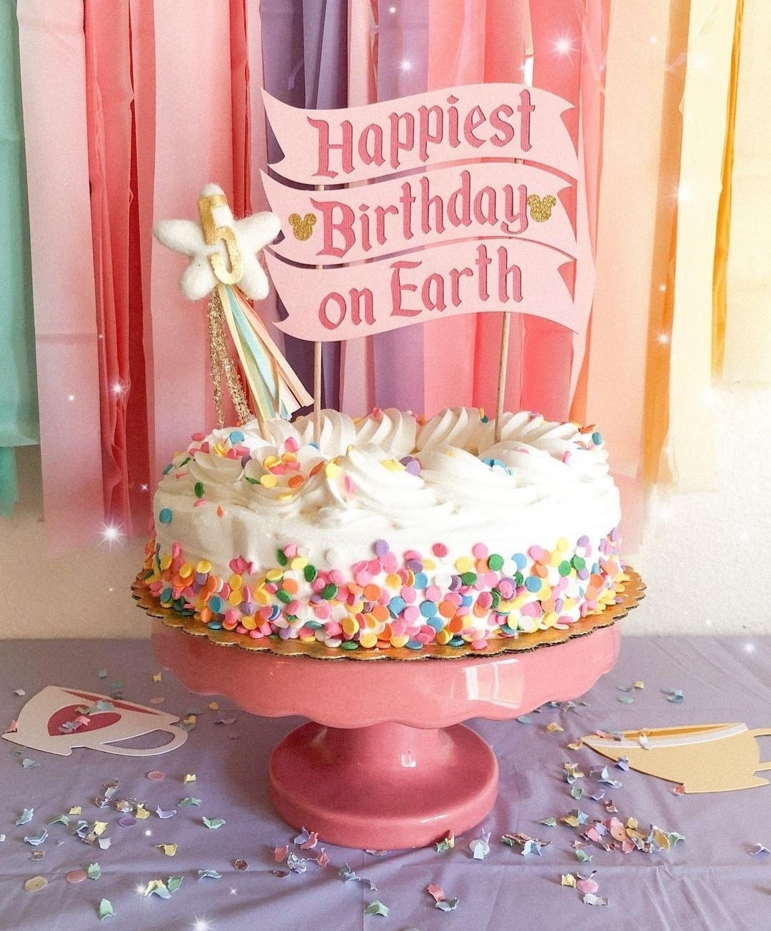 Vintage Disneyland Birthday for Baby Girl! cover photo collage