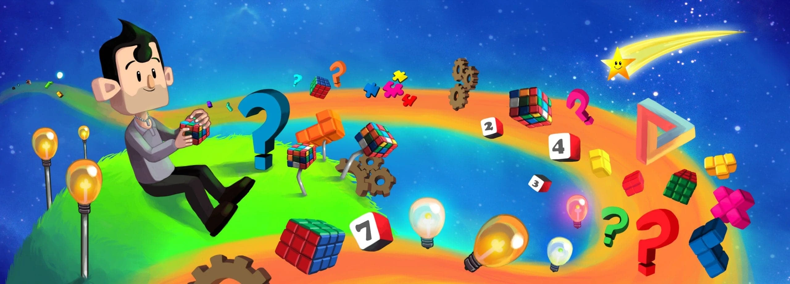 Challenging Brain Teasers to Keep Your Mind Sharp cover photo collage