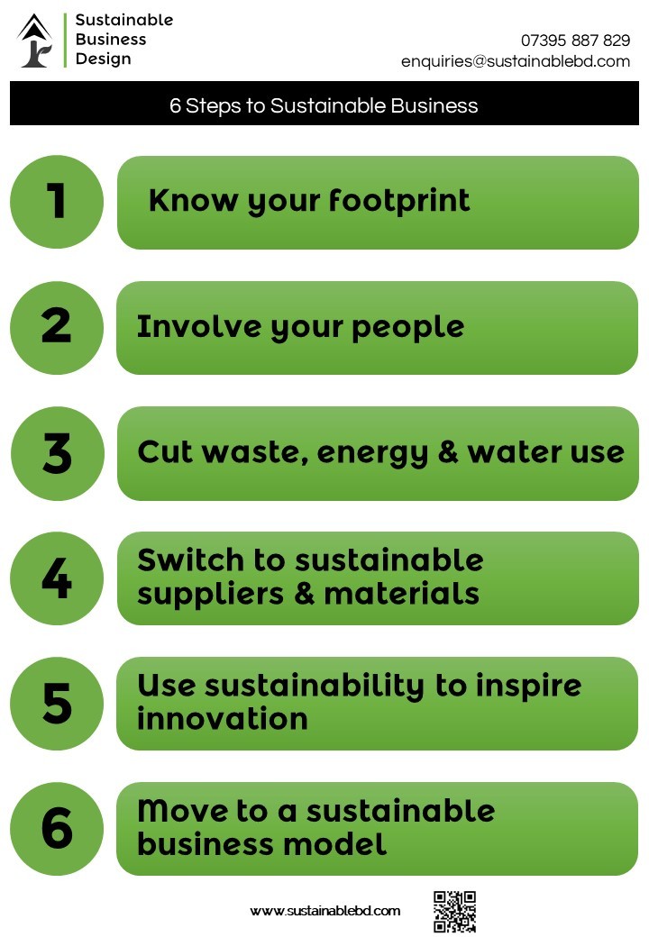Steps to Create a Sustainable Business Model cover photo collage