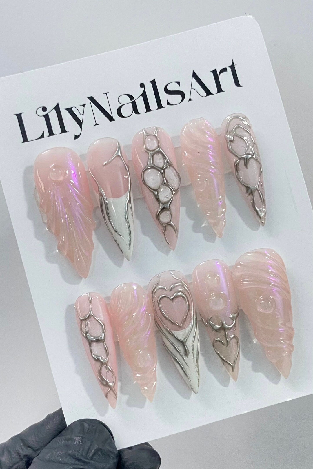 Press-on Nails cover photo collage