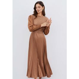 brown halter neck wedding guest dress Berylove Halter Printed Brown Women Wedding Guest Dress Mermaid Maxi Bridesmaid Dress, Brown / US18W main image 1