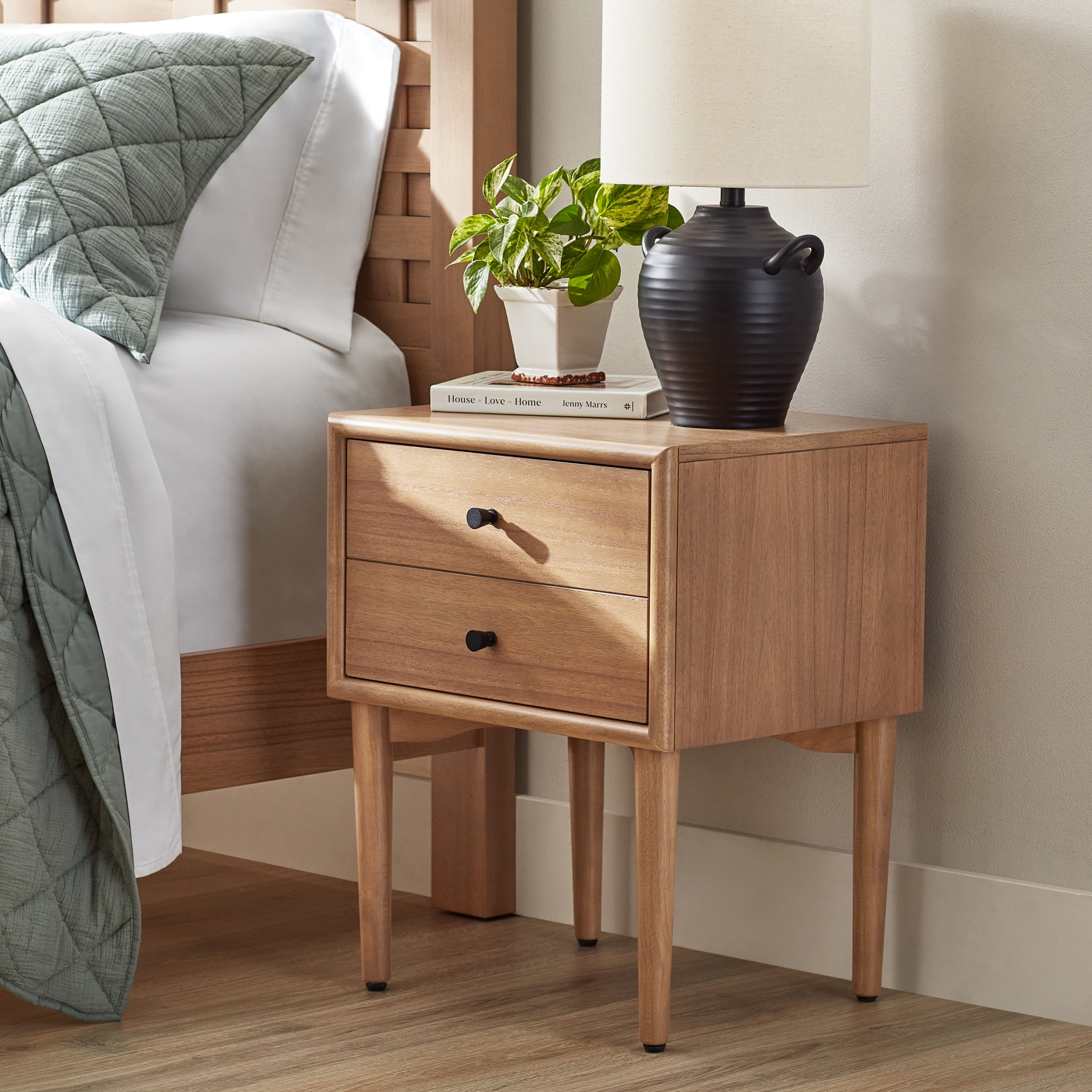 The PERFECT Wood Toned Bedside Tables cover photo collage