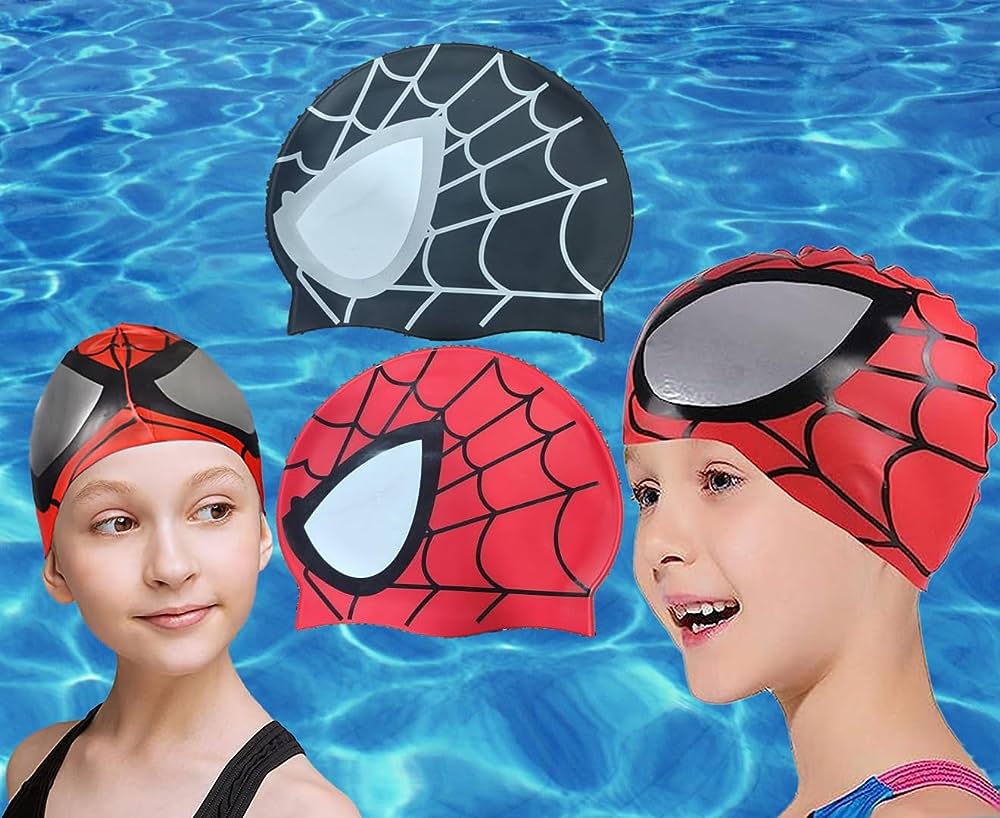 Swim caps cover photo collage