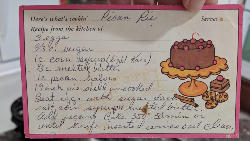 My family's simple and delicious pecan pie recipe cover photo collage