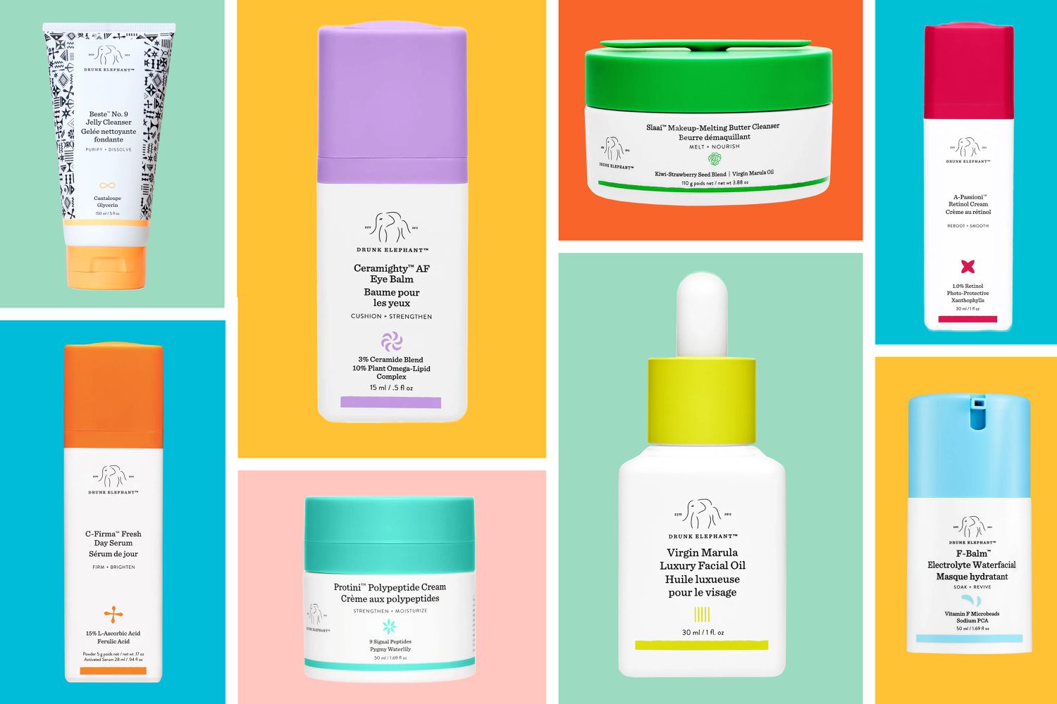 Face products cover photo collage