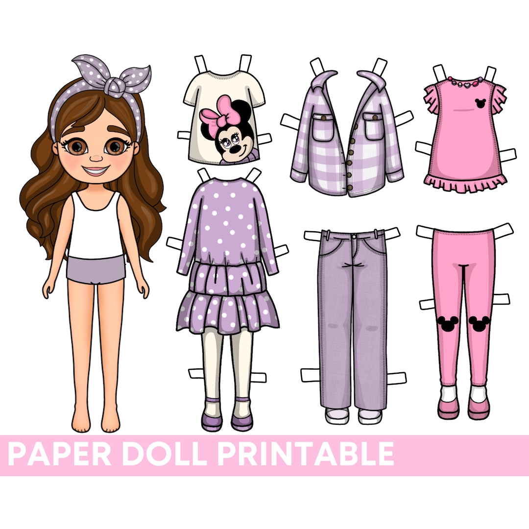 printable cute paper doll dress up Printable Paper Doll Dress Up Dolls for Kids