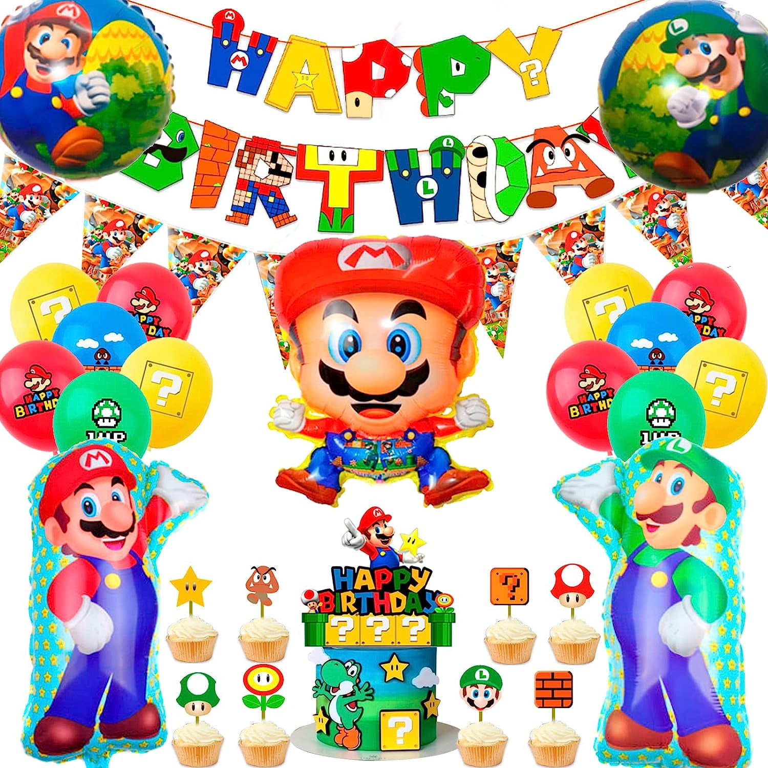 Super Mario Brothers Party Ideas cover photo collage