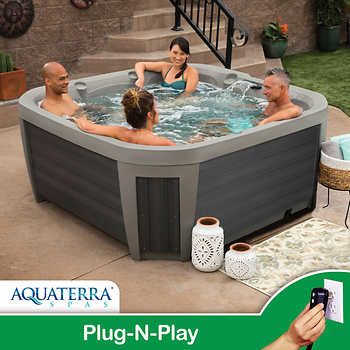 Backyard Hot Tub transformation | DIY cover photo collage