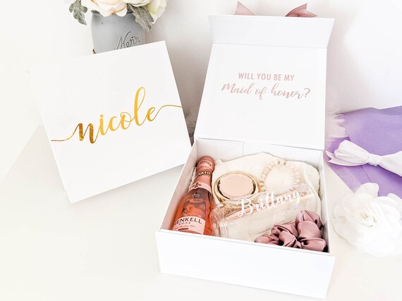 Bridal Party Proposal Boxes for Bridesmaids and Groomsmens cover photo collage