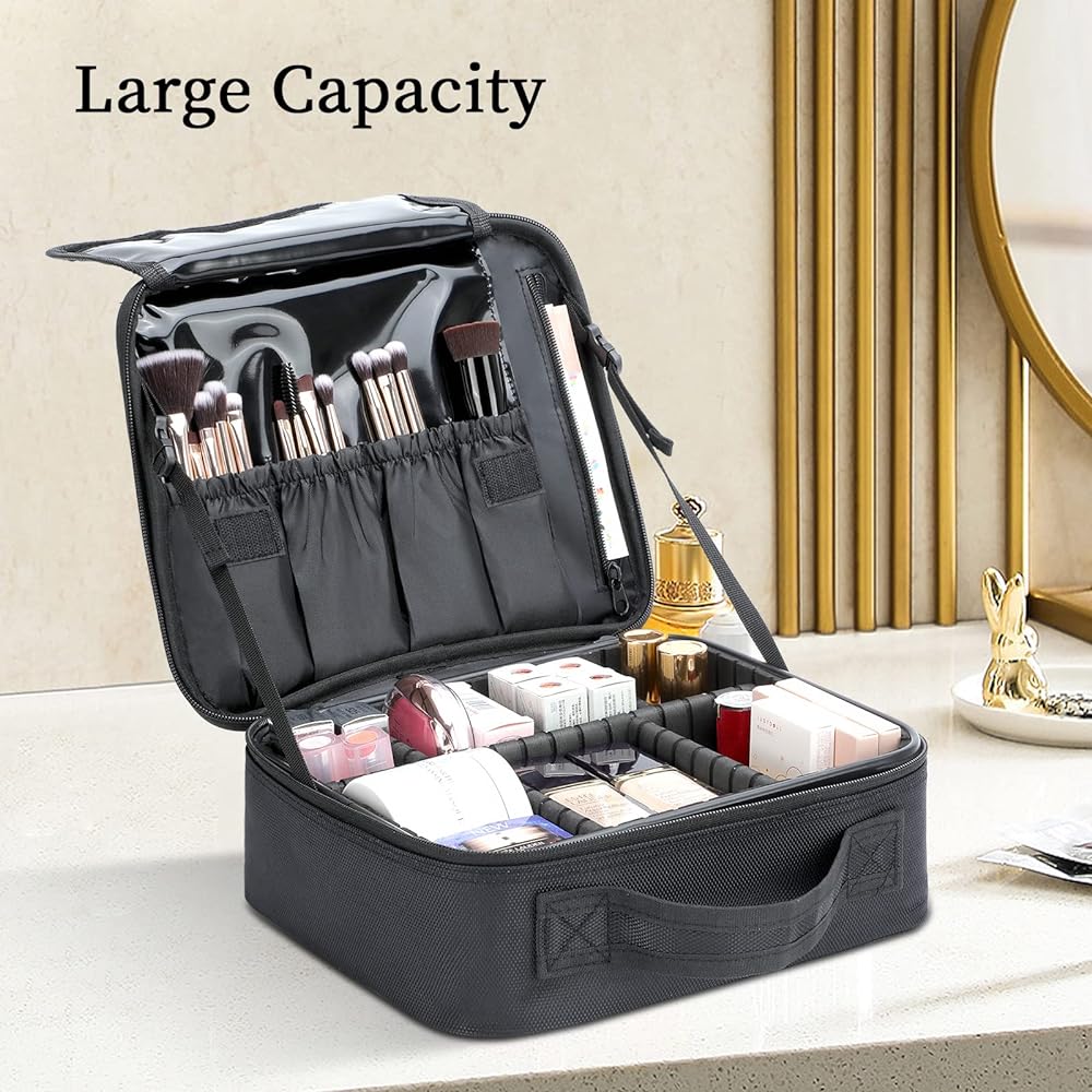 Makeup Bags Amazon Makeup Suitcase JUSRON Portable Makeup Bag With Adjustable Dividers, Makeup Brush Holder Storage ( Makeup Bags Amazon Makeup Suitcase JUSRON Portable Makeup Bag With Adjustable Dividers, Makeup Brush Holder Storage (