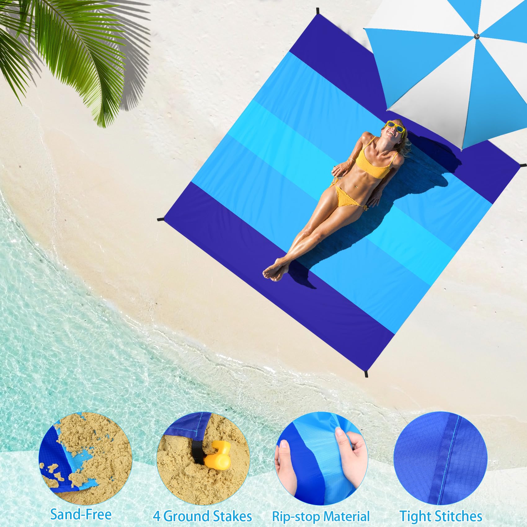 Beach Vacation Necessities. cover photo collage