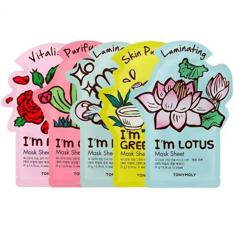 Sheet masks cover photo collage