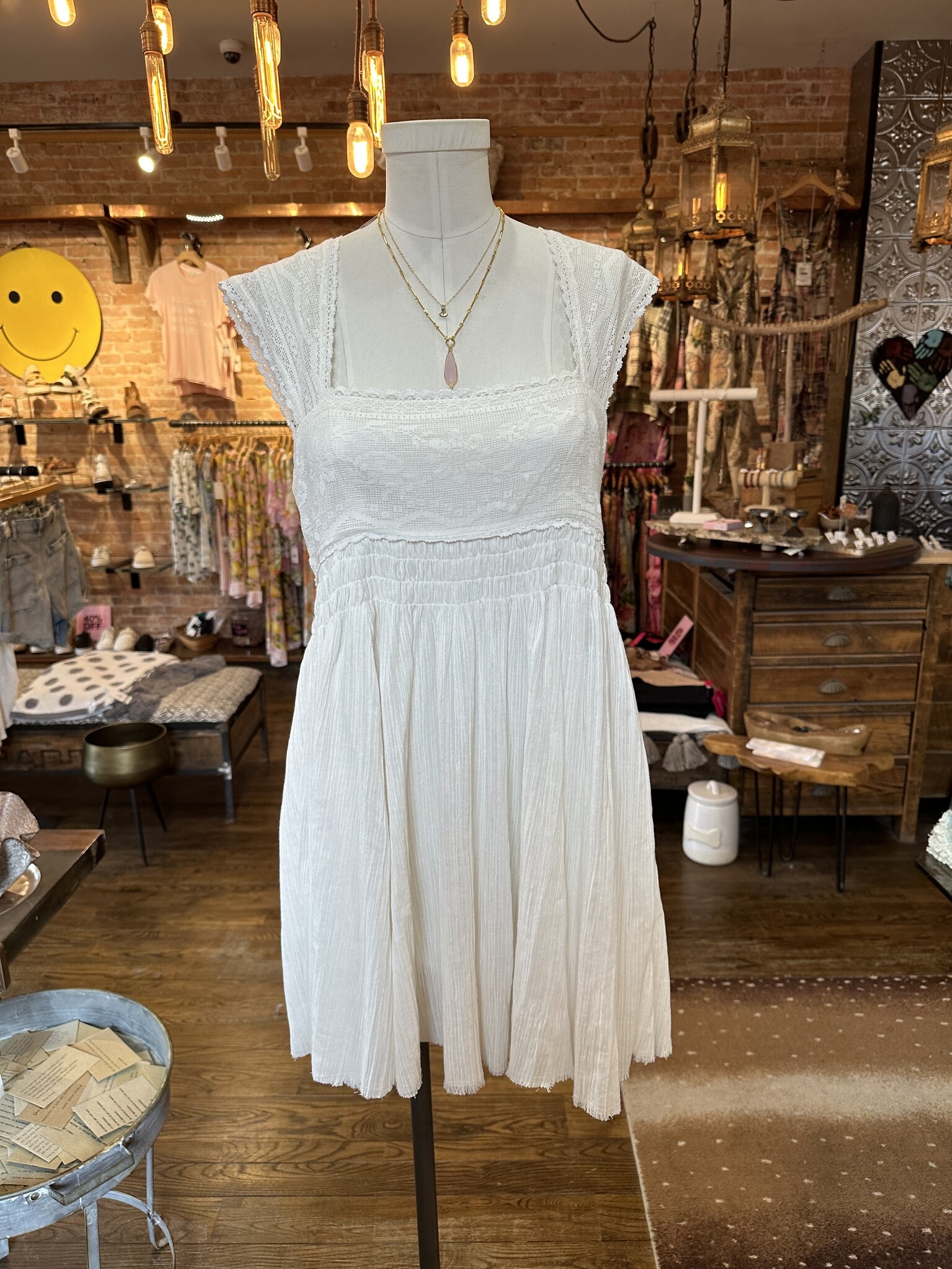free people heartland mini dress blue Free People lace edge mini dress in baby blue