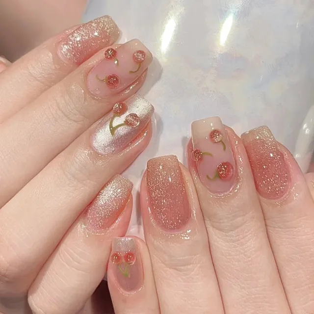 cute nails for teenagers or pre-teens (inspo) ⋅˚₊‧ ଳ ‧₊˚ ⋅ cover photo collage