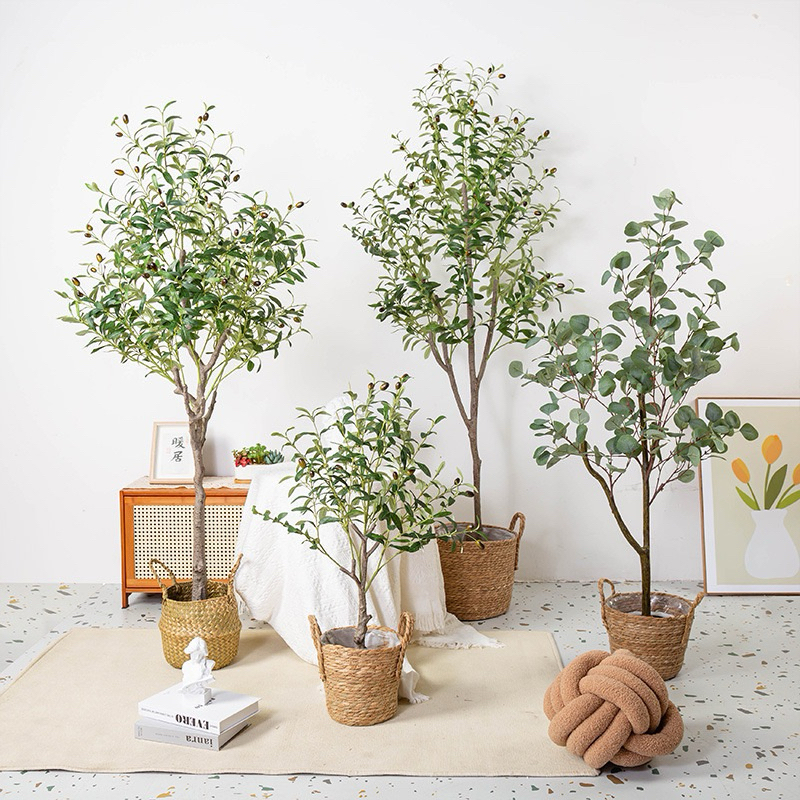 Artificial plants cover photo collage