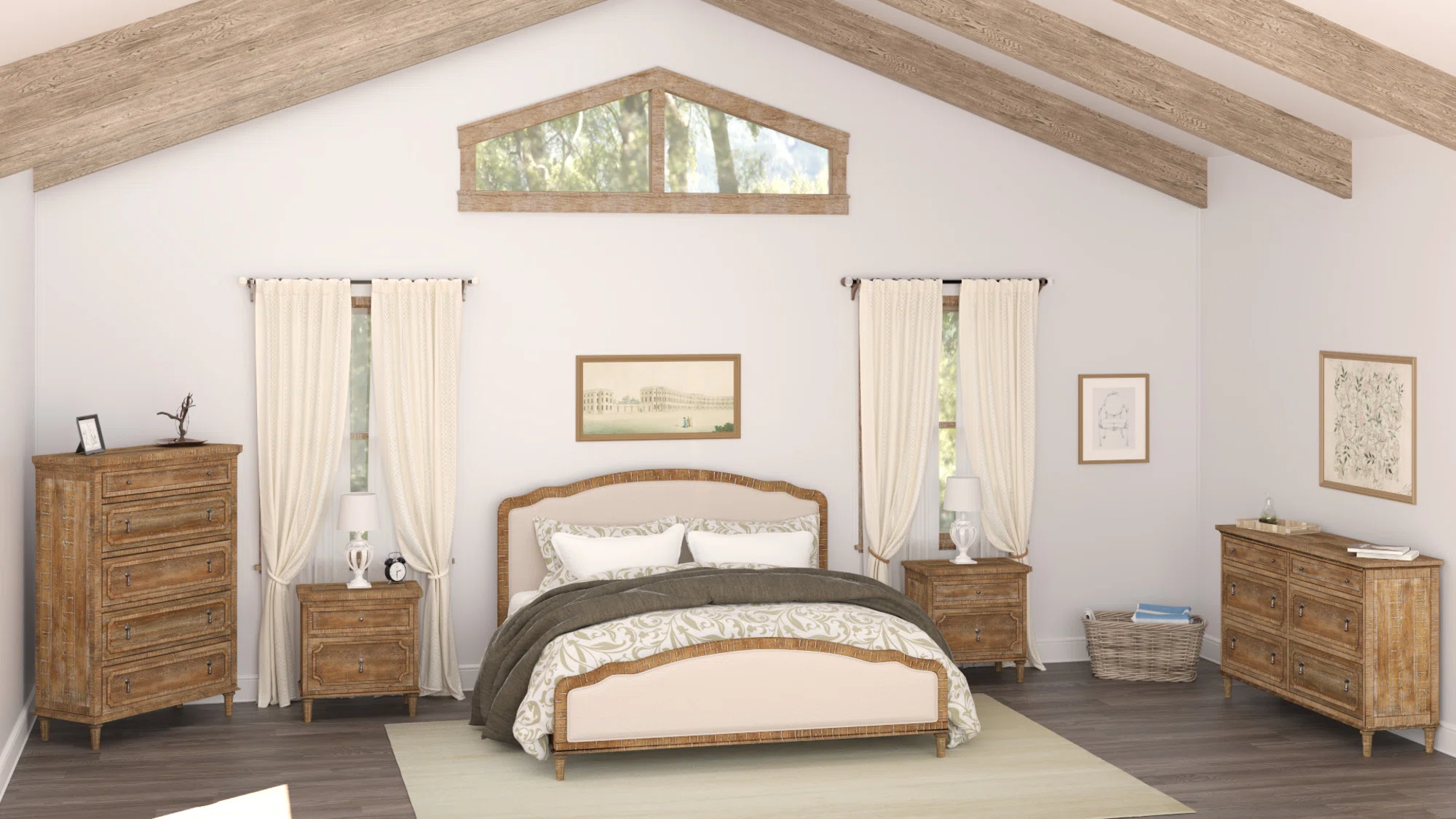 Modern Neutral Bedroom Makeover cover photo collage