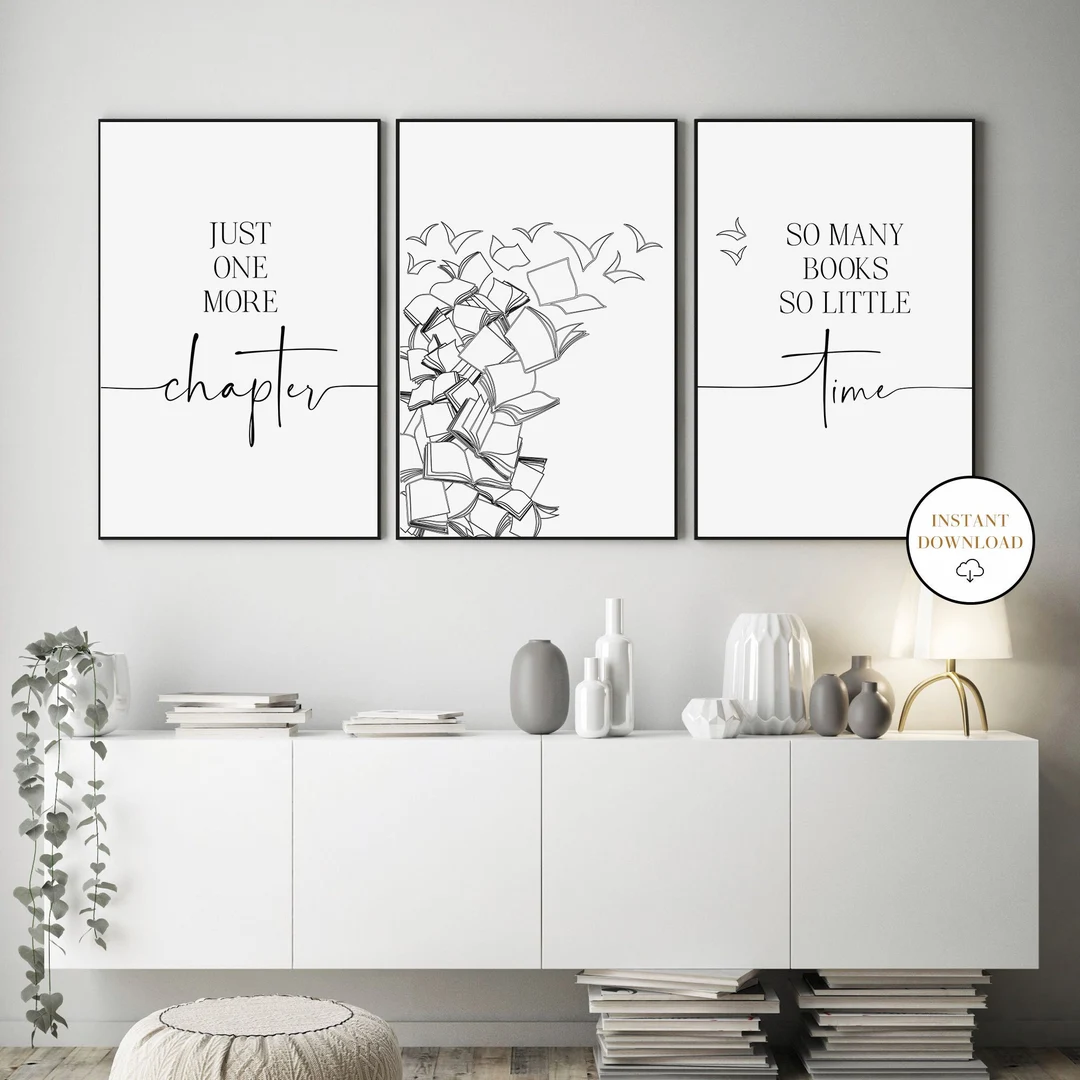 Hygge Boho Book Nook Home Decor cover photo collage