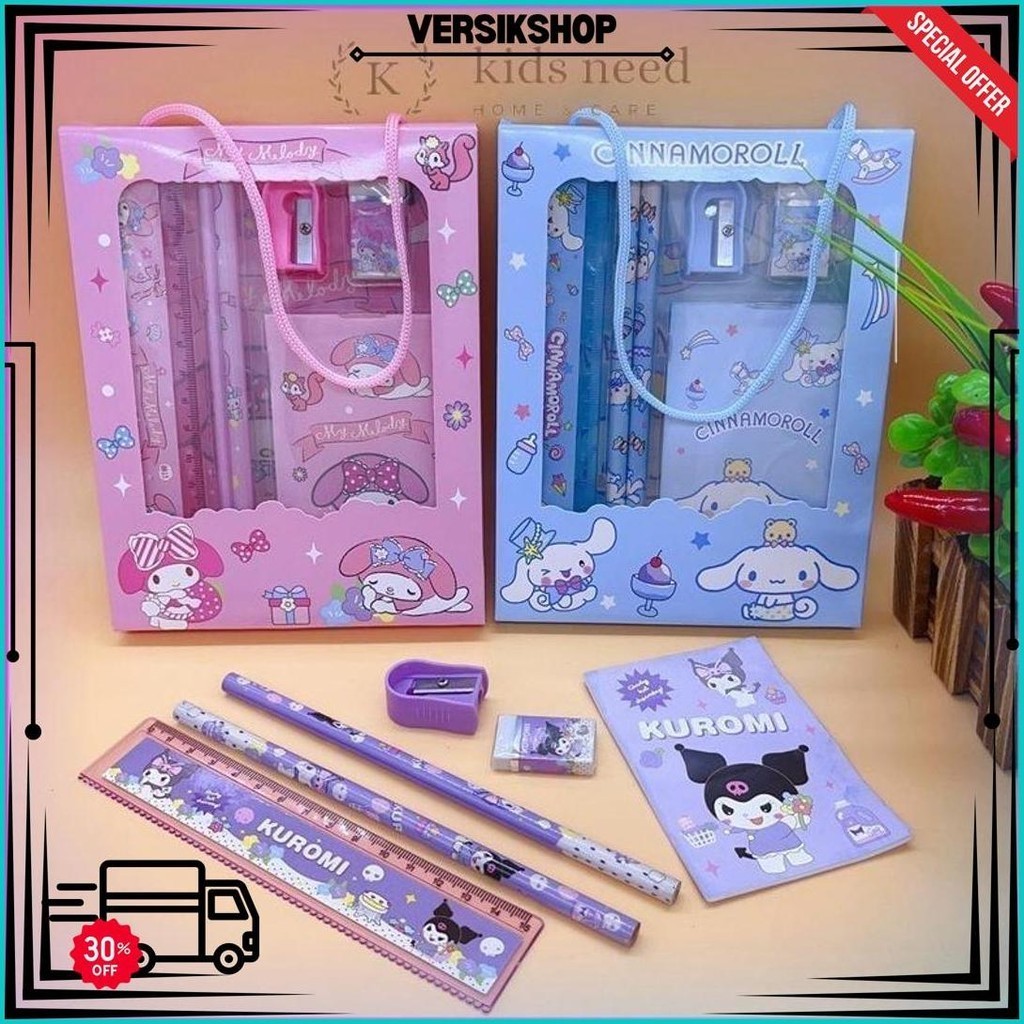 Perlengkapan Sekolah Cinnamoroll untuk Anak SD 2024 cover photo collage
