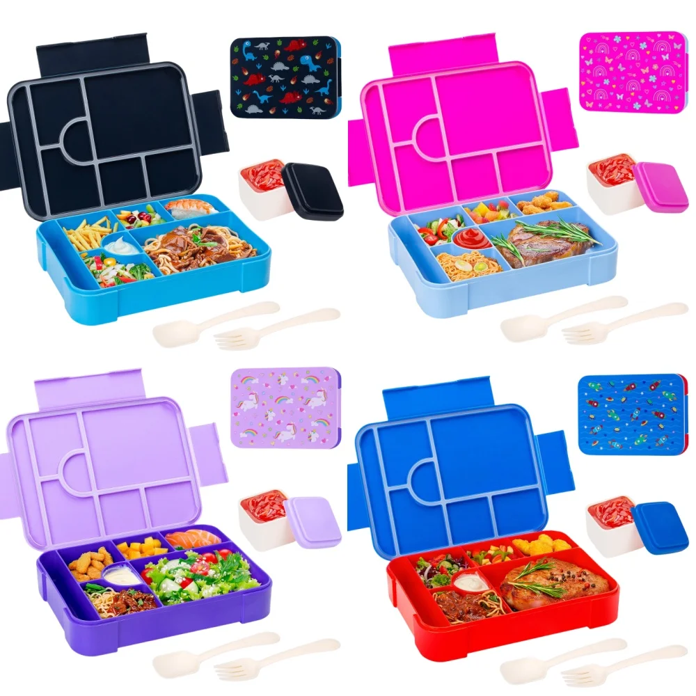 Kids tableware for school cover photo collage