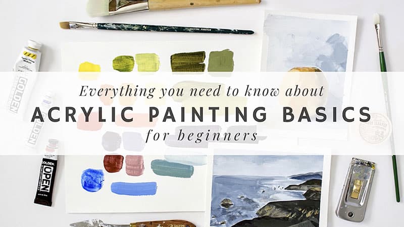 Acrylic Painting Guides for Beginners Onward cover photo collage