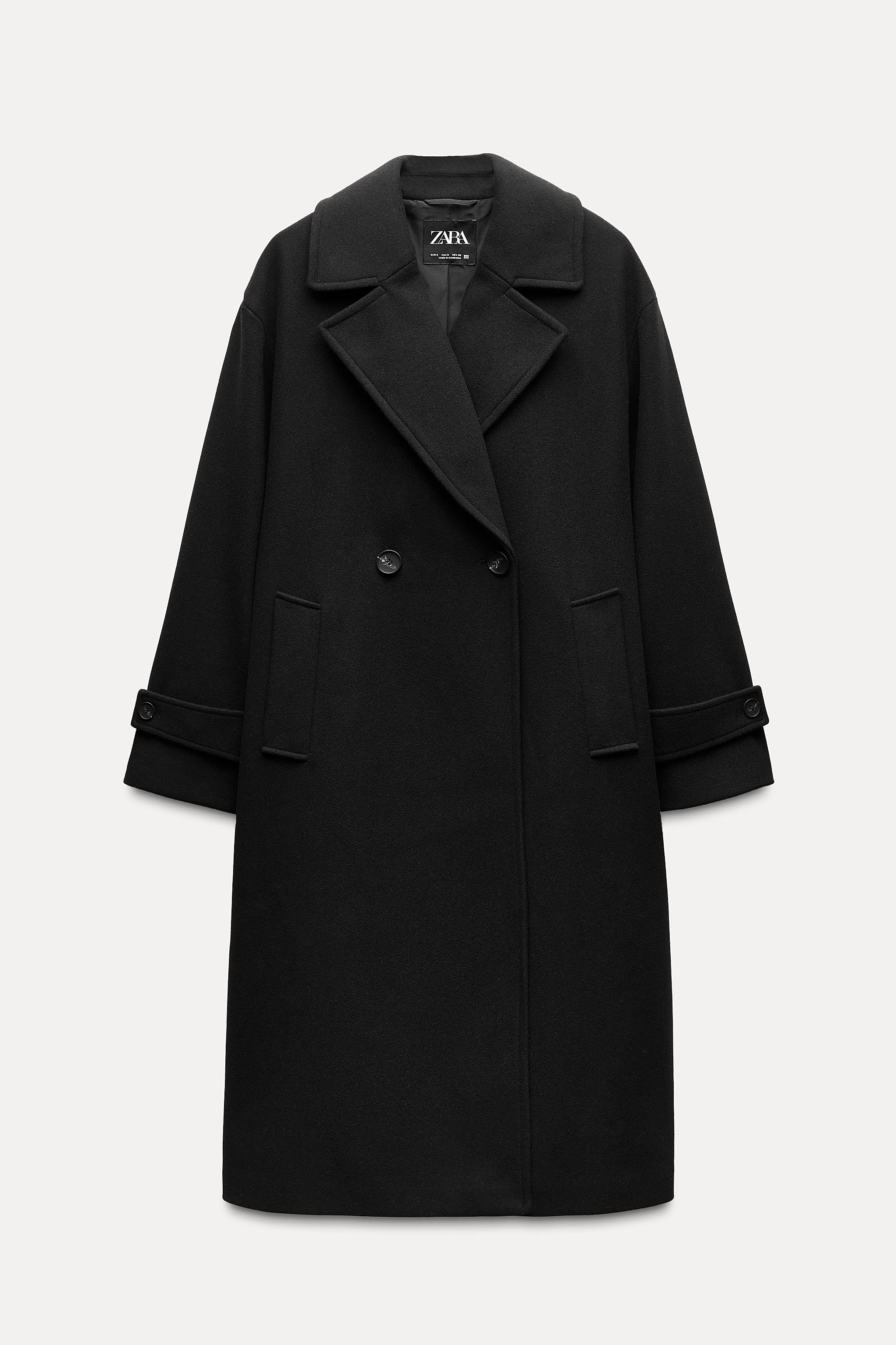 【新品!!】ZARA Black Oversized Mods Coat S-M 新品!!】ZARA Black Oversized Mods Coat S-M OVERSIZED COAT