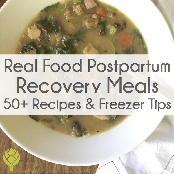 Nourishing postpartum recovery recipes cover photo collage