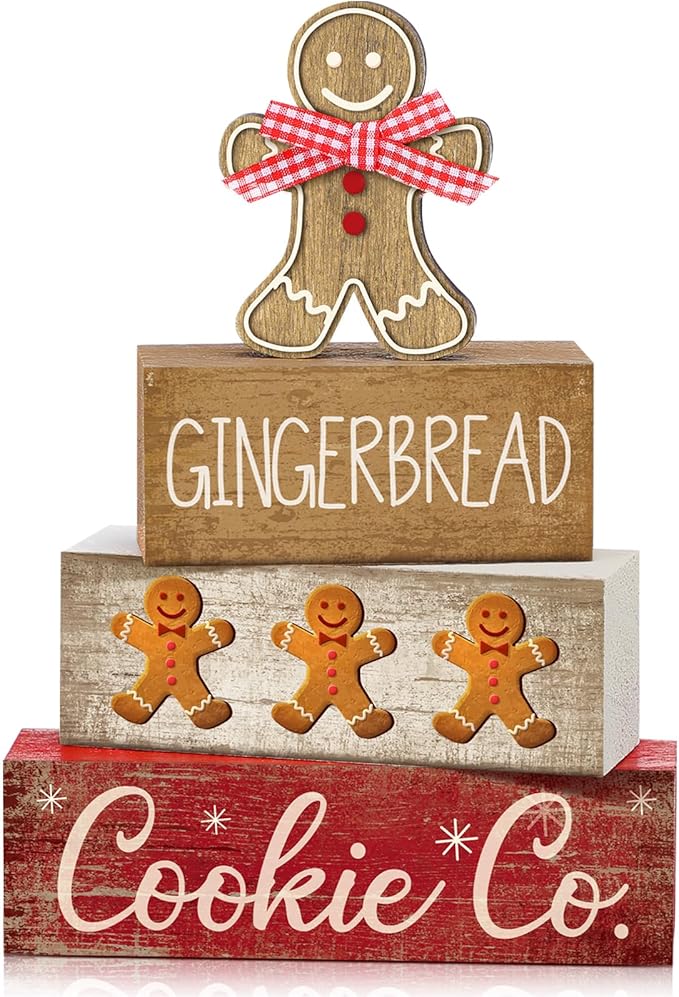 Gingerbread Man Christmas Home Decor | Holiday Home cover photo collage