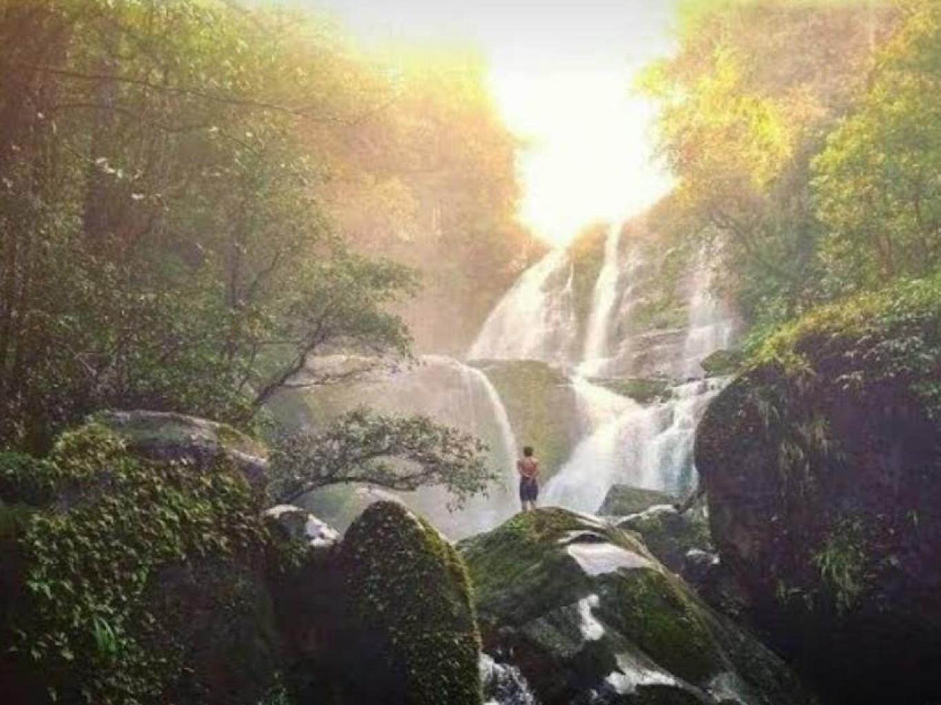 Waterfalls attract tourists at West Kalimantan cover photo collage