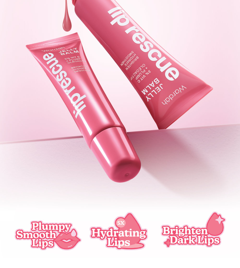 Pratinjau Wardah Lip Rescue Jelly Balm Dusty Rose: Hydrate & Brighten Lips