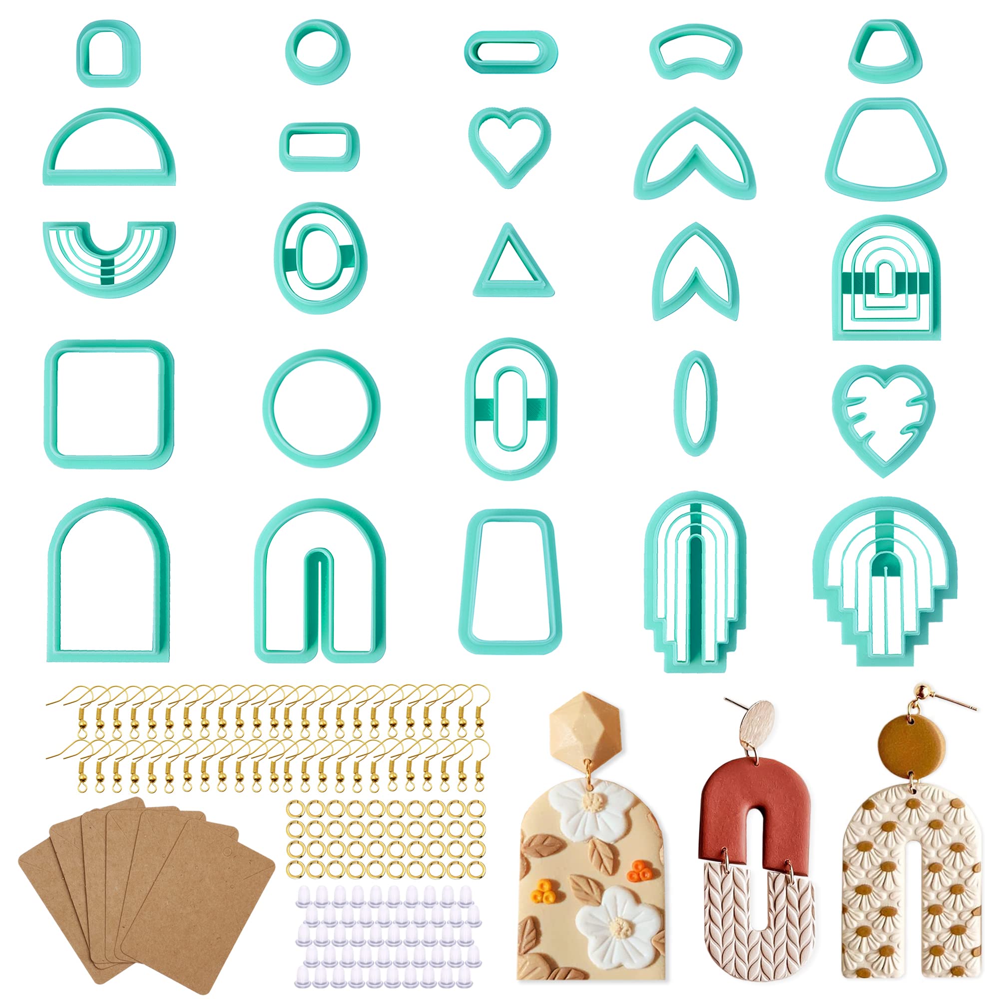 Polymer clay jewelry stater list (bakable clay) cover photo collage