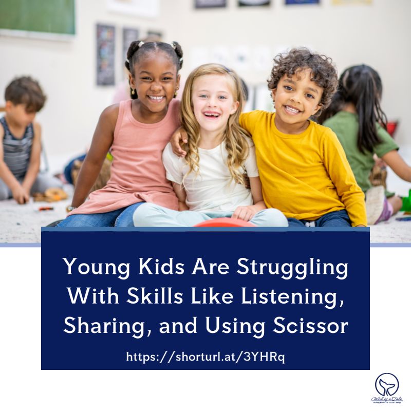 What skills are young children struggling with? + Solutions and activities cover photo collage