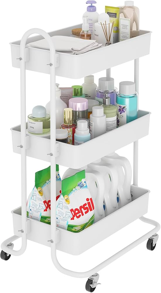 What's in my bedside Postpartum cart cover photo collage