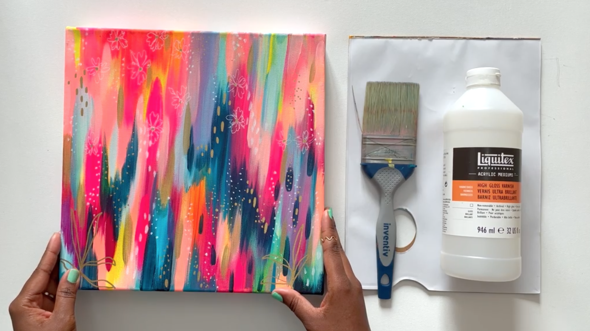 Want to try acrylic paint pouring? I got you. cover photo collage