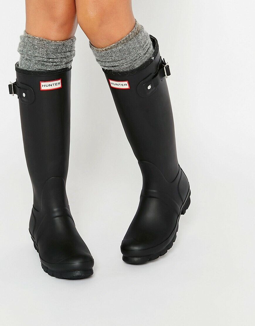 Black Hunter Wellies Hunter Women's Short Rain Boots From Rain
