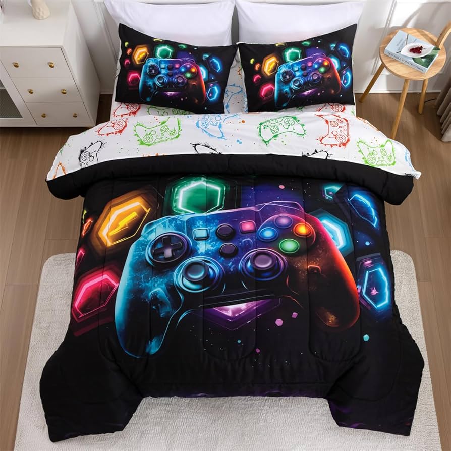 My sons gamer room items cover photo collage