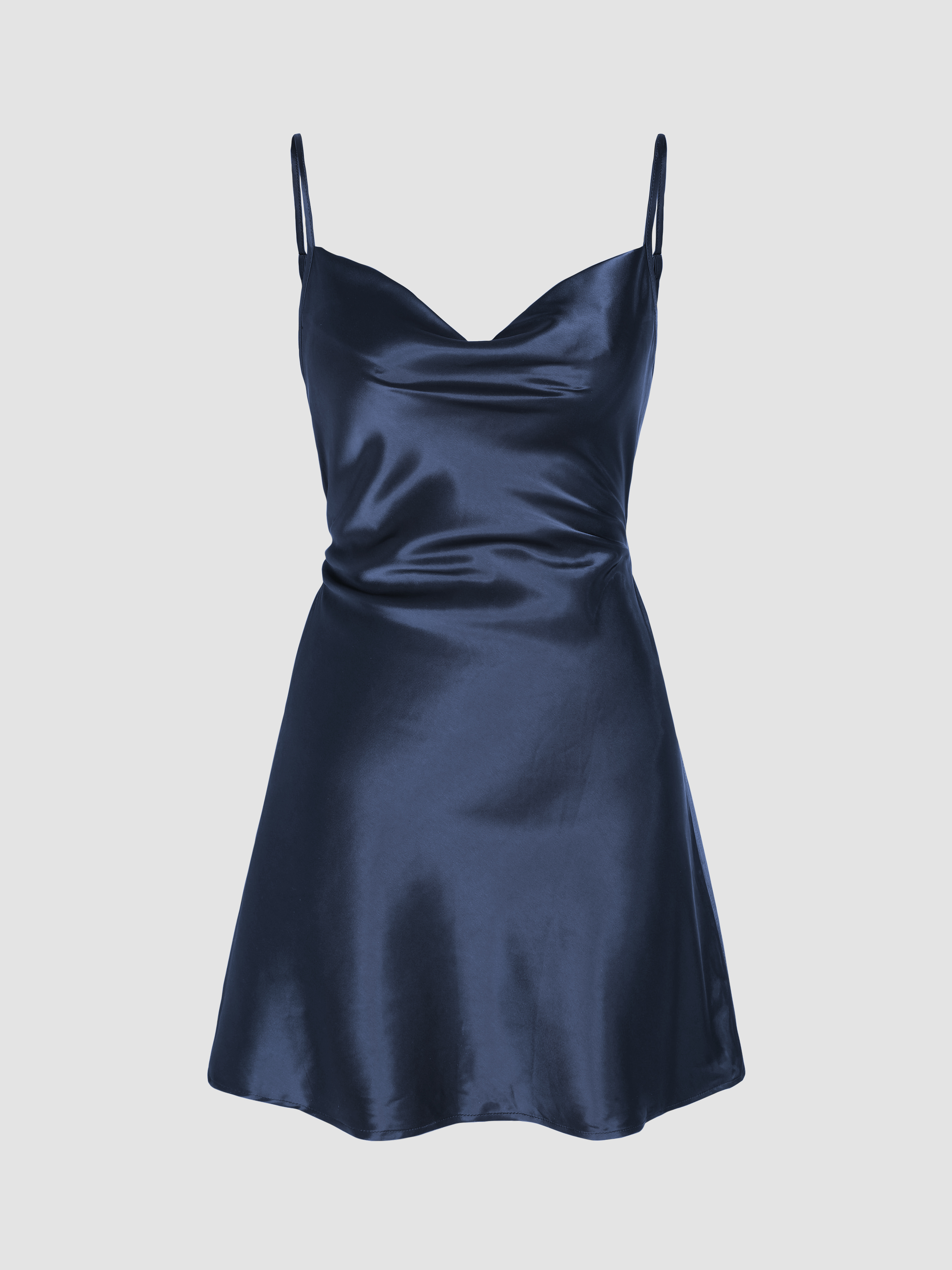 cider blue satin dress Caye Cotton Blend Dress – La Garçonne main image 0