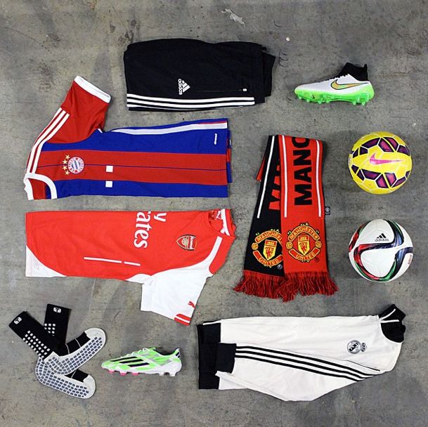 Soccer gear cover photo collage