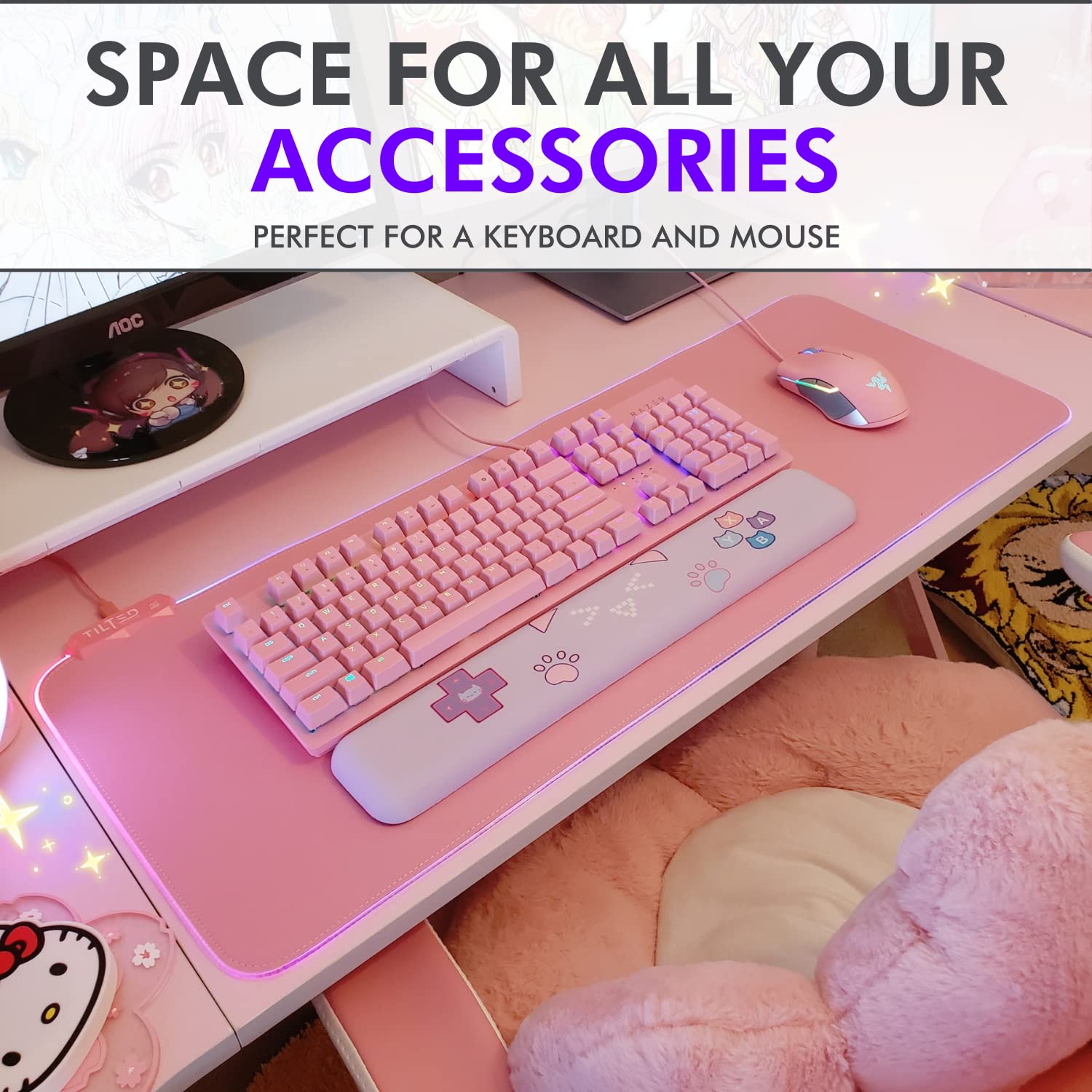 The Ultimate Pink Gaming Setup cover photo collage
