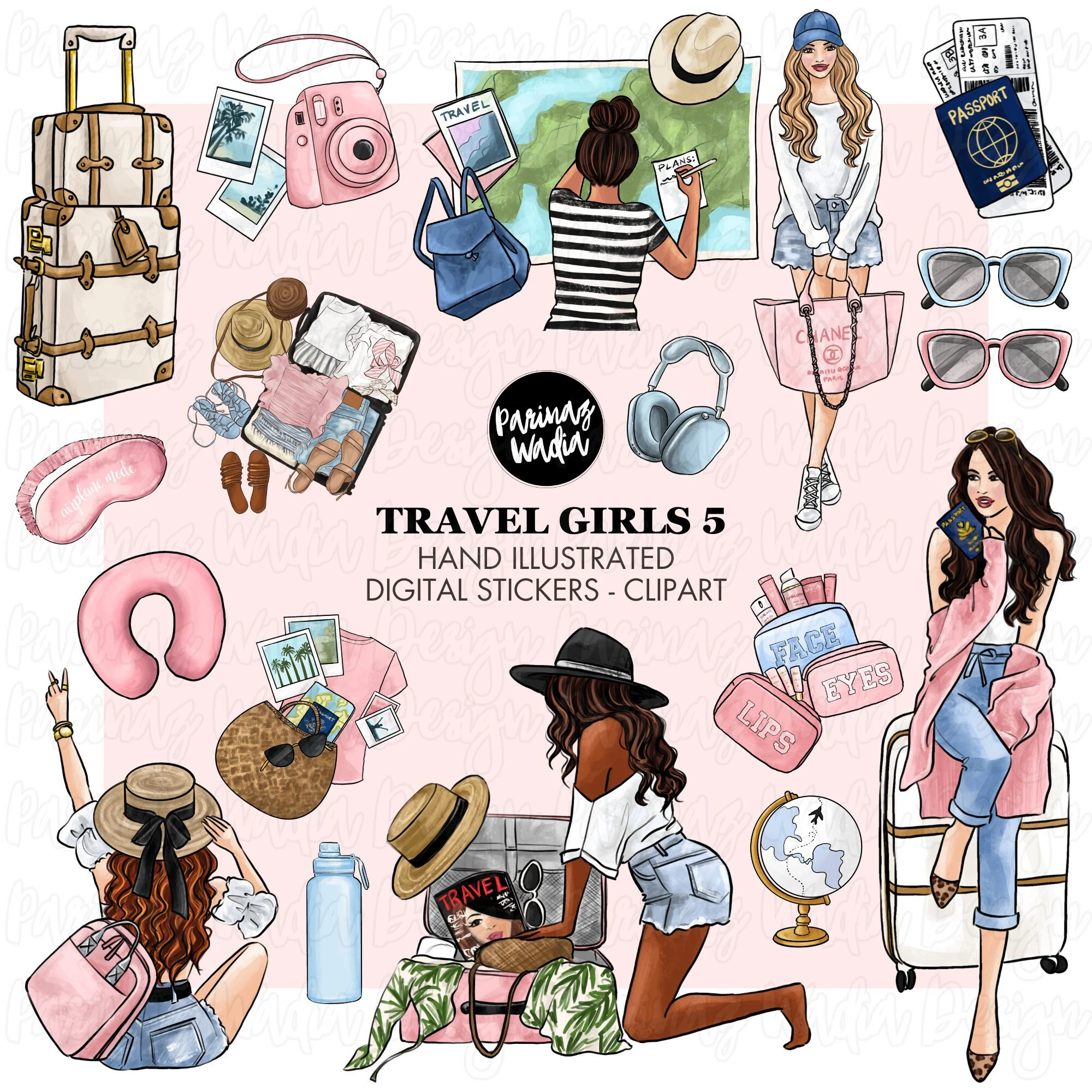 Fashion Clipart - Hand-drawn (Non-AI) cover photo collage