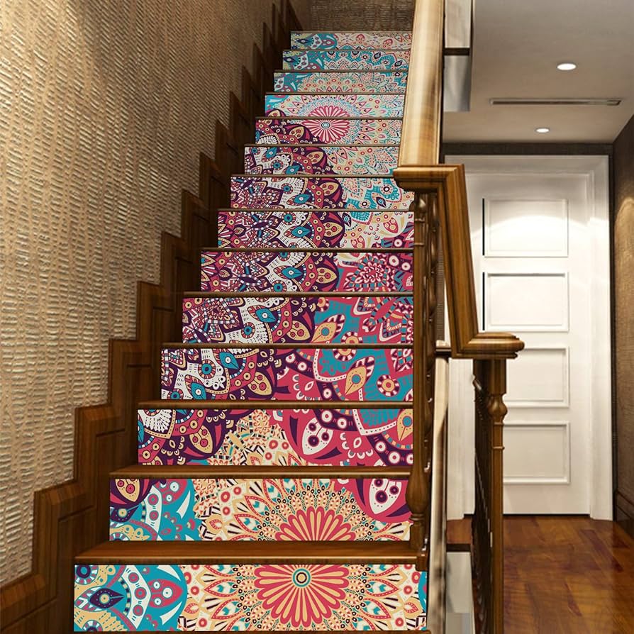 Fun Was to Spice of your Staircase and add some Color into your Home in an Unexpected Way! cover photo collage