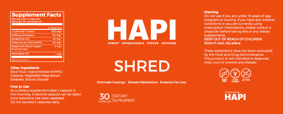 Shred supplements cover photo collage