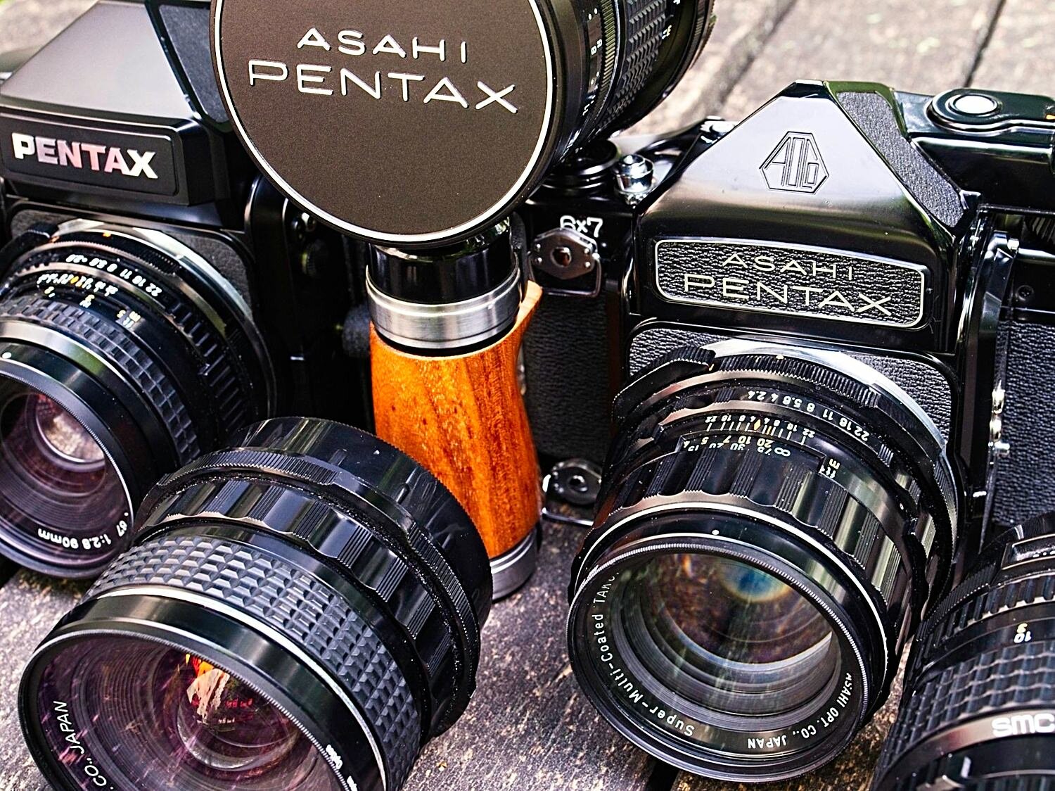 Medium format cameras cover photo collage