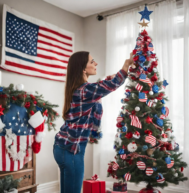 USA Christmas Tree (4th of July too) cover photo collage