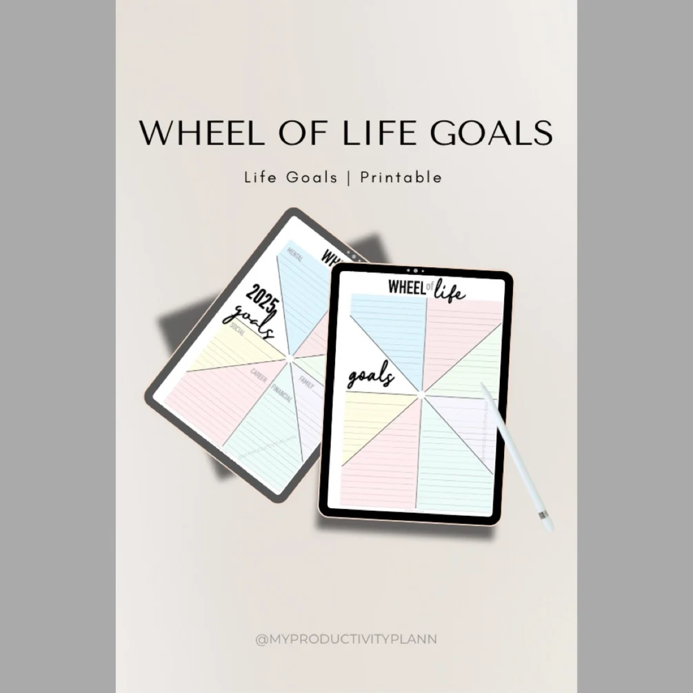 Increase Your Productivity while meeting your goals with Digital products cover photo collage