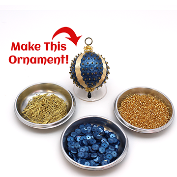 Fun & Easy Sequin Christmas Ornament Kits cover photo collage