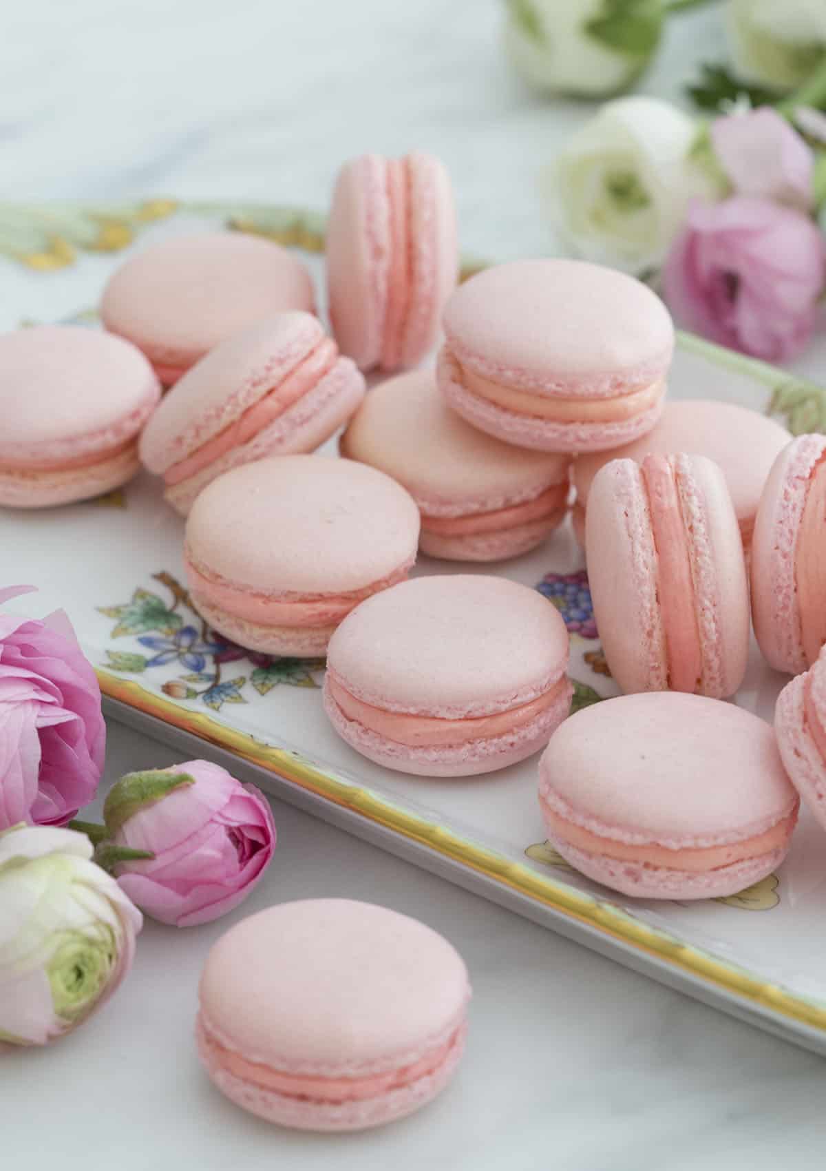Baking and serving French macarons cover photo collage